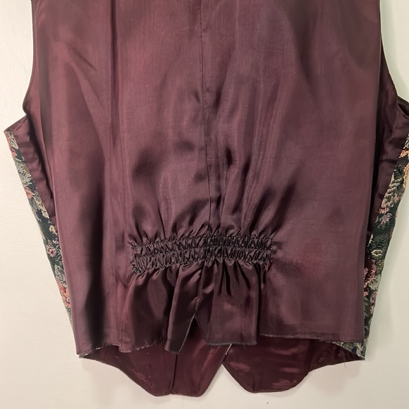 Vintage Northern Tradition Floral Tapestry Vest Waistcoat Size Large - Picture 5 of 12